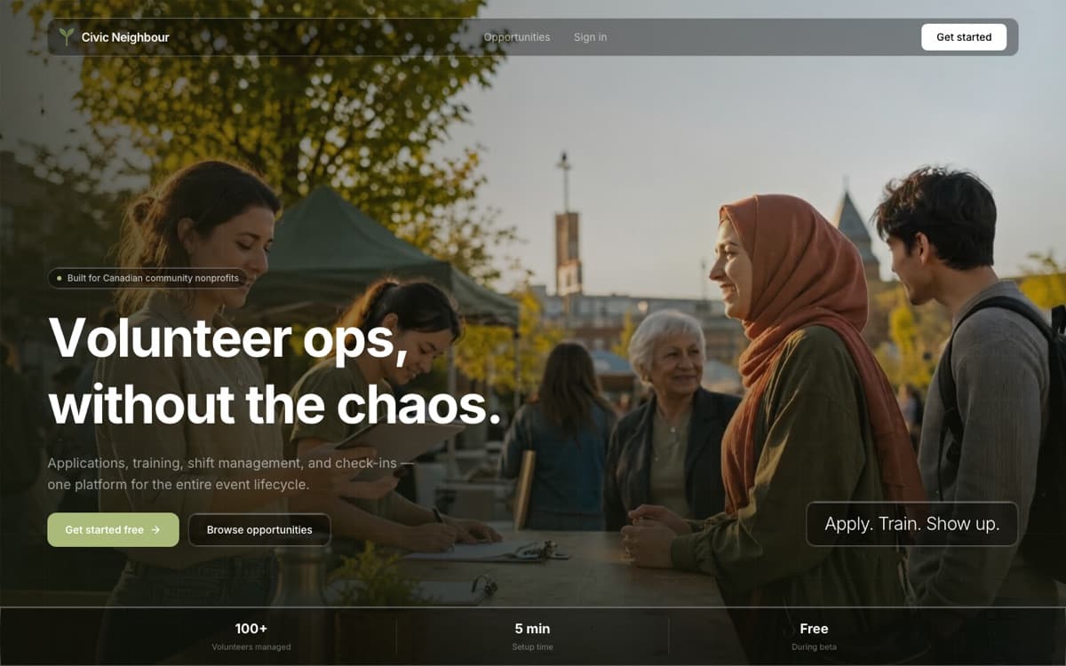 The Civic Neighbour homepage